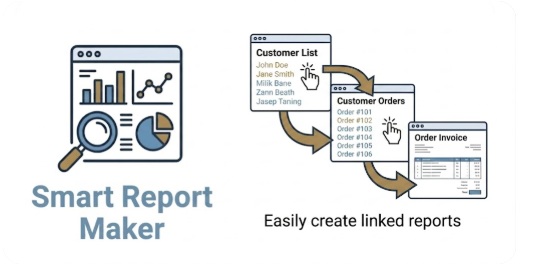 Report Chains - link and connect MySQL reports with parameter passing