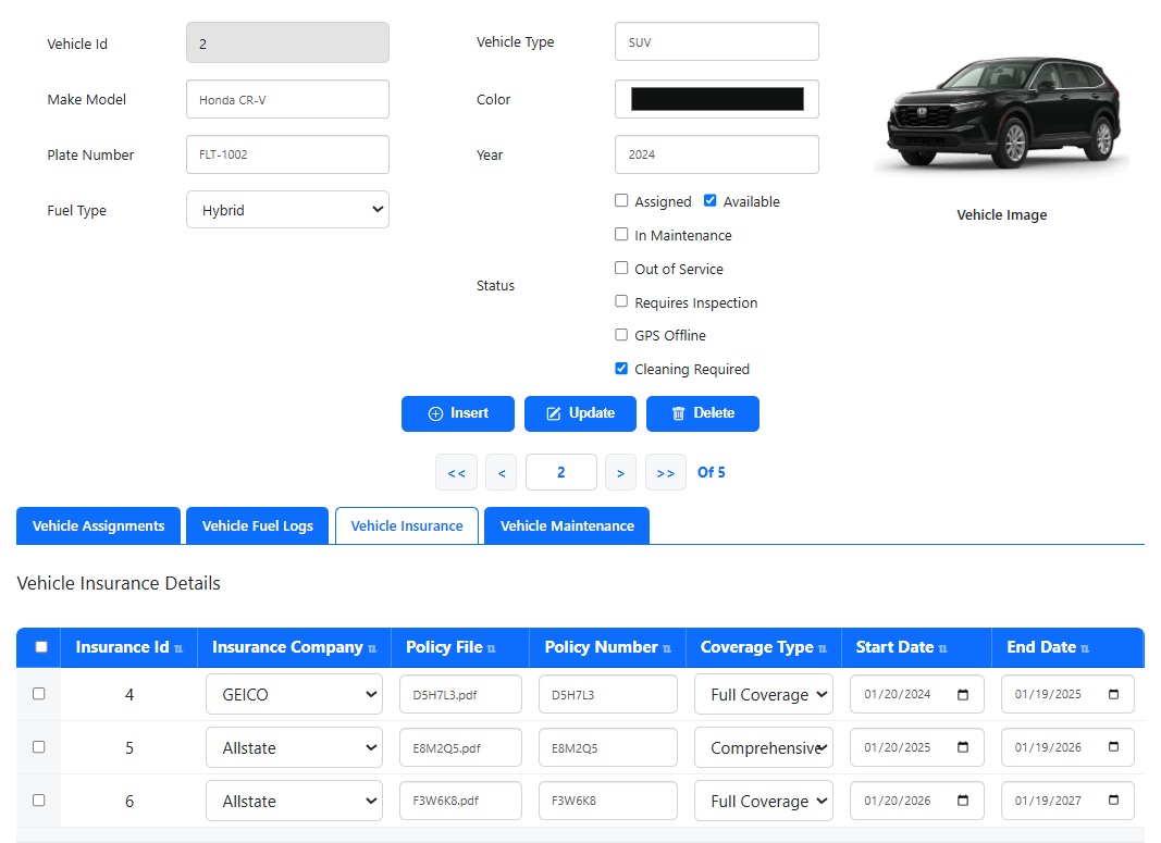 Tabbed Master-Detail form with image right generated by Smart Form Maker