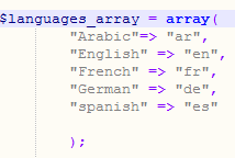 code of languages